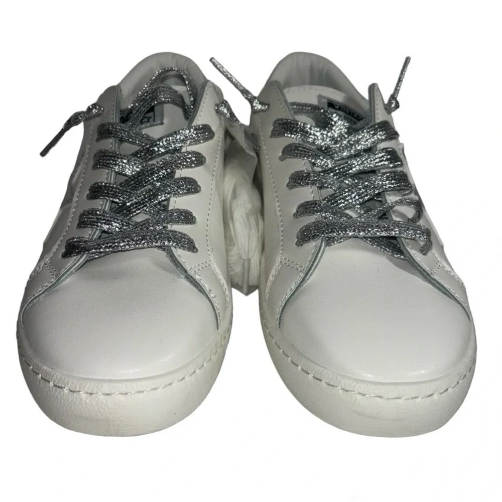 Vintage Havana Sneakers White Silver Shimmer Star Slip On Carla Women’s Size 8.5